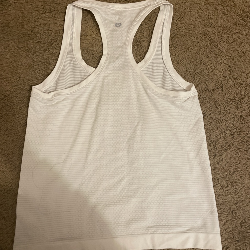 White Racerback Tank Top - Picture 3 of 3
